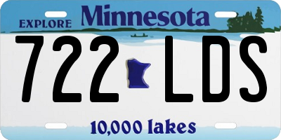 MN license plate 722LDS