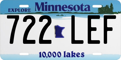 MN license plate 722LEF