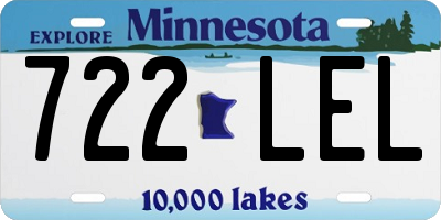 MN license plate 722LEL