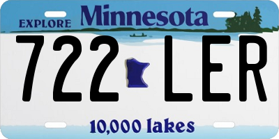 MN license plate 722LER