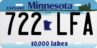 MN license plate 722LFA