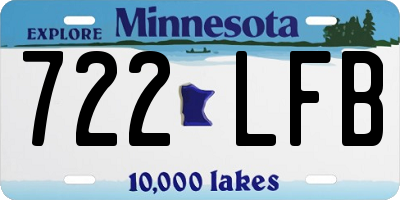 MN license plate 722LFB