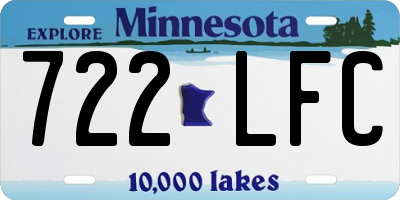 MN license plate 722LFC