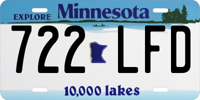 MN license plate 722LFD