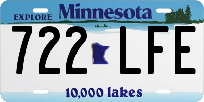 MN license plate 722LFE