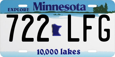MN license plate 722LFG