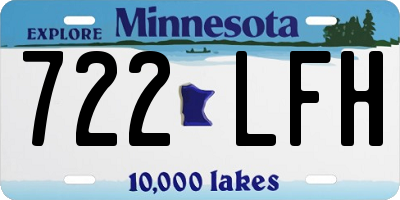 MN license plate 722LFH