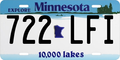 MN license plate 722LFI