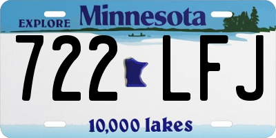 MN license plate 722LFJ