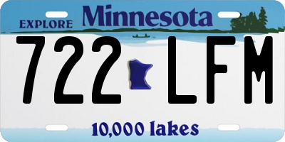 MN license plate 722LFM