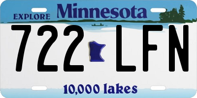 MN license plate 722LFN