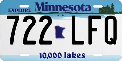 MN license plate 722LFQ