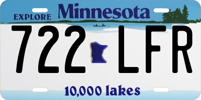 MN license plate 722LFR