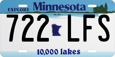MN license plate 722LFS