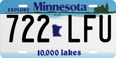 MN license plate 722LFU