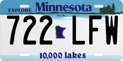 MN license plate 722LFW