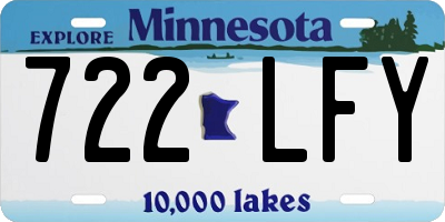 MN license plate 722LFY
