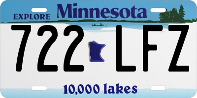 MN license plate 722LFZ