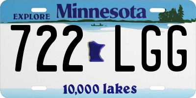 MN license plate 722LGG