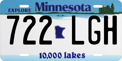 MN license plate 722LGH