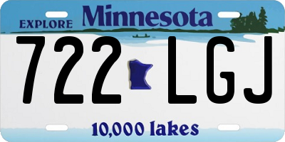 MN license plate 722LGJ