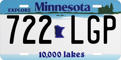 MN license plate 722LGP