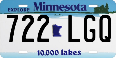 MN license plate 722LGQ