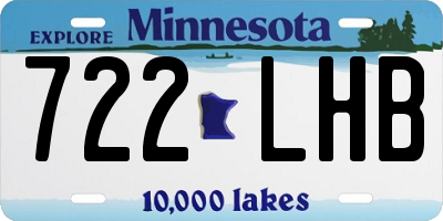 MN license plate 722LHB