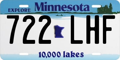 MN license plate 722LHF