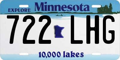 MN license plate 722LHG