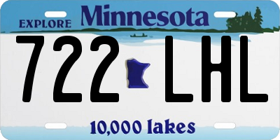 MN license plate 722LHL