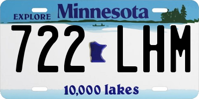 MN license plate 722LHM
