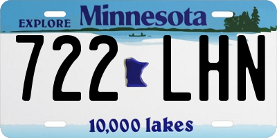 MN license plate 722LHN