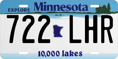 MN license plate 722LHR