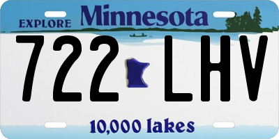 MN license plate 722LHV