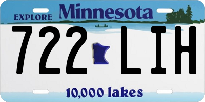 MN license plate 722LIH