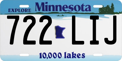 MN license plate 722LIJ