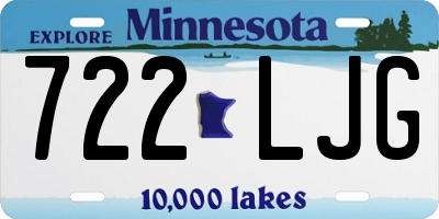MN license plate 722LJG