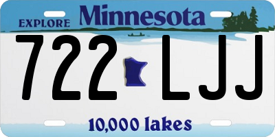 MN license plate 722LJJ