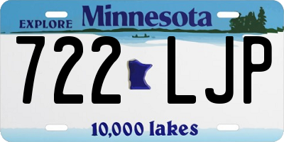MN license plate 722LJP