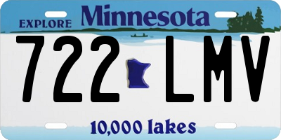 MN license plate 722LMV