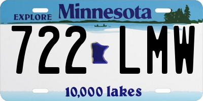 MN license plate 722LMW