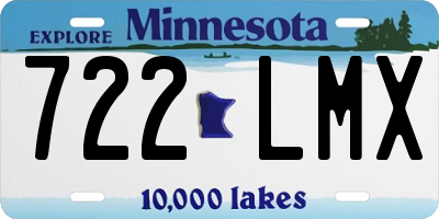 MN license plate 722LMX