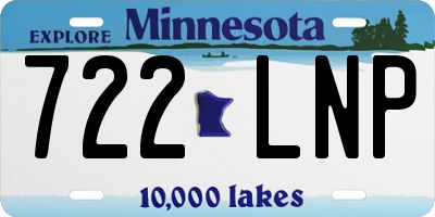 MN license plate 722LNP