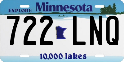 MN license plate 722LNQ