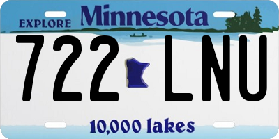 MN license plate 722LNU