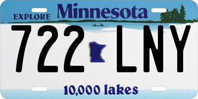 MN license plate 722LNY