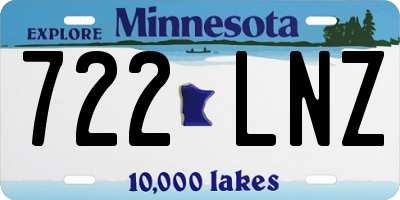 MN license plate 722LNZ