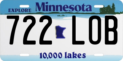 MN license plate 722LOB