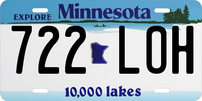 MN license plate 722LOH